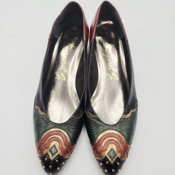 MARGARET JERROLD All Leather Shoes Made In Spain Sz 7.5 S Vintage - Picture 6 of 12